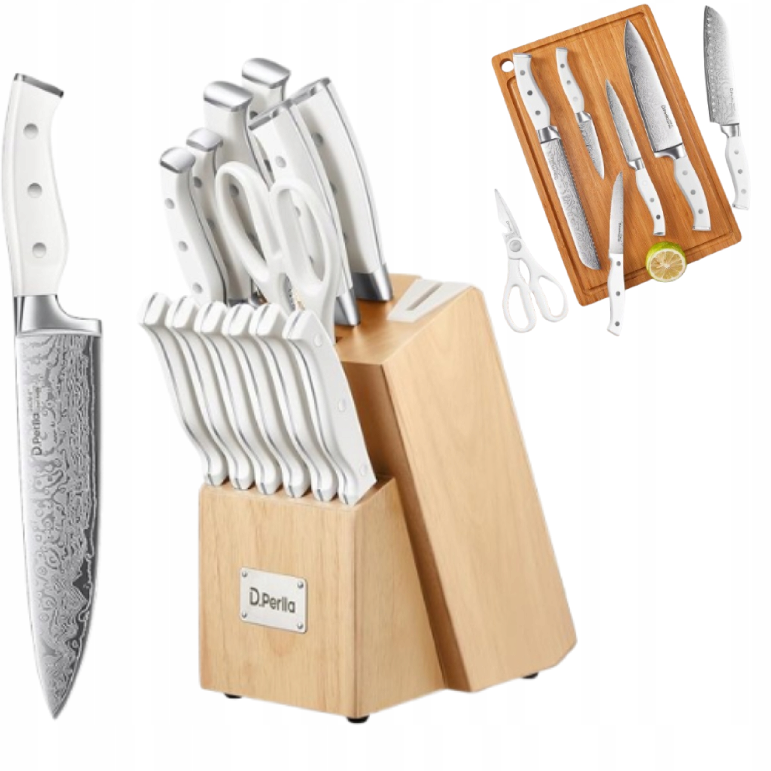 D.Perlla Sada Kuchynských Nožov 14-dielna Nemecká z nehrdzavejúcej ocele