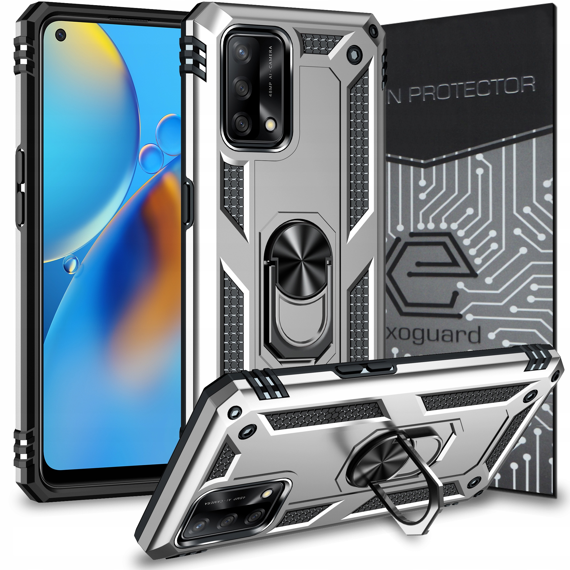 

Case Etui Pancerne+szkło do Oppo A54 5G A74 5G