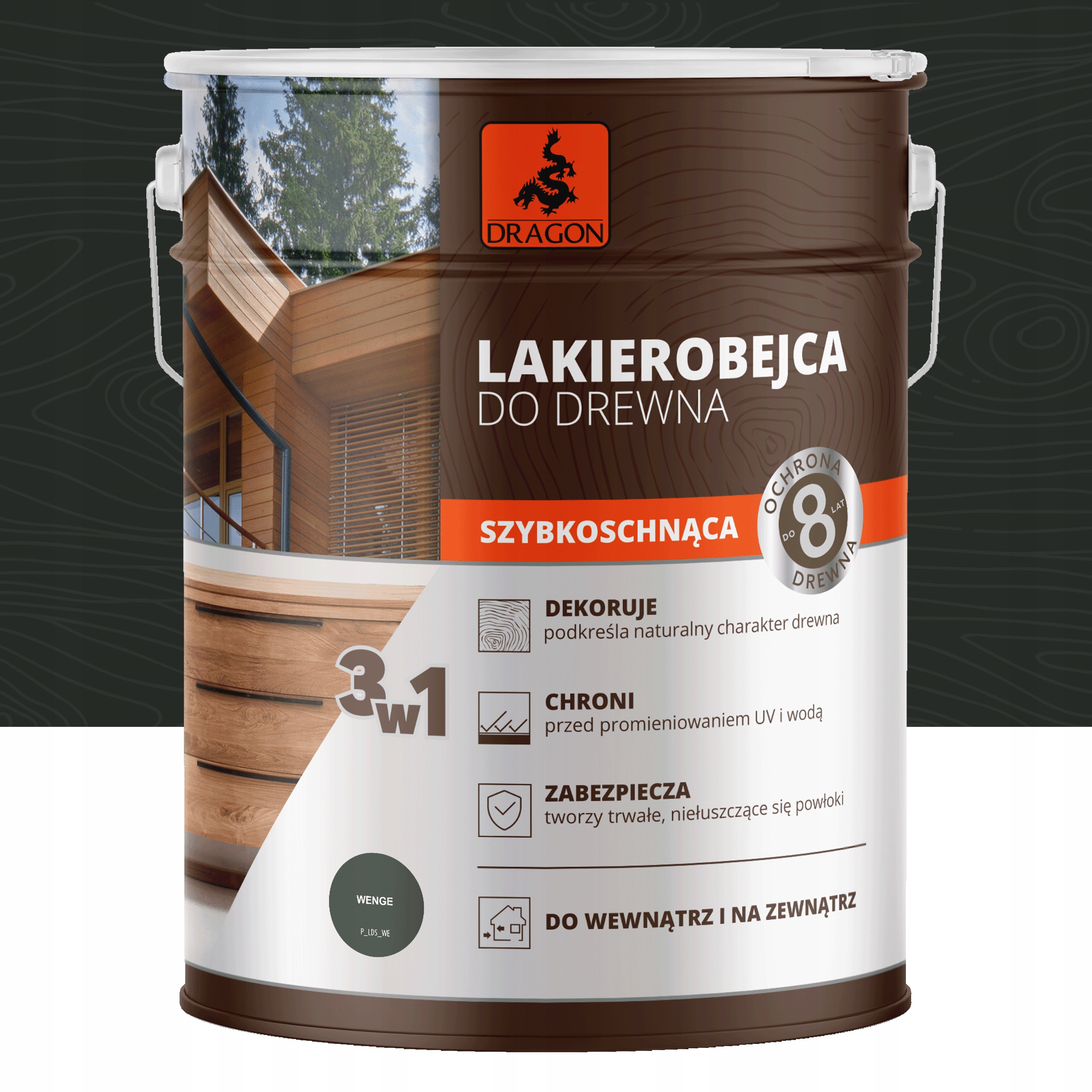 Лак для дерева 5L WENGE DRAGON