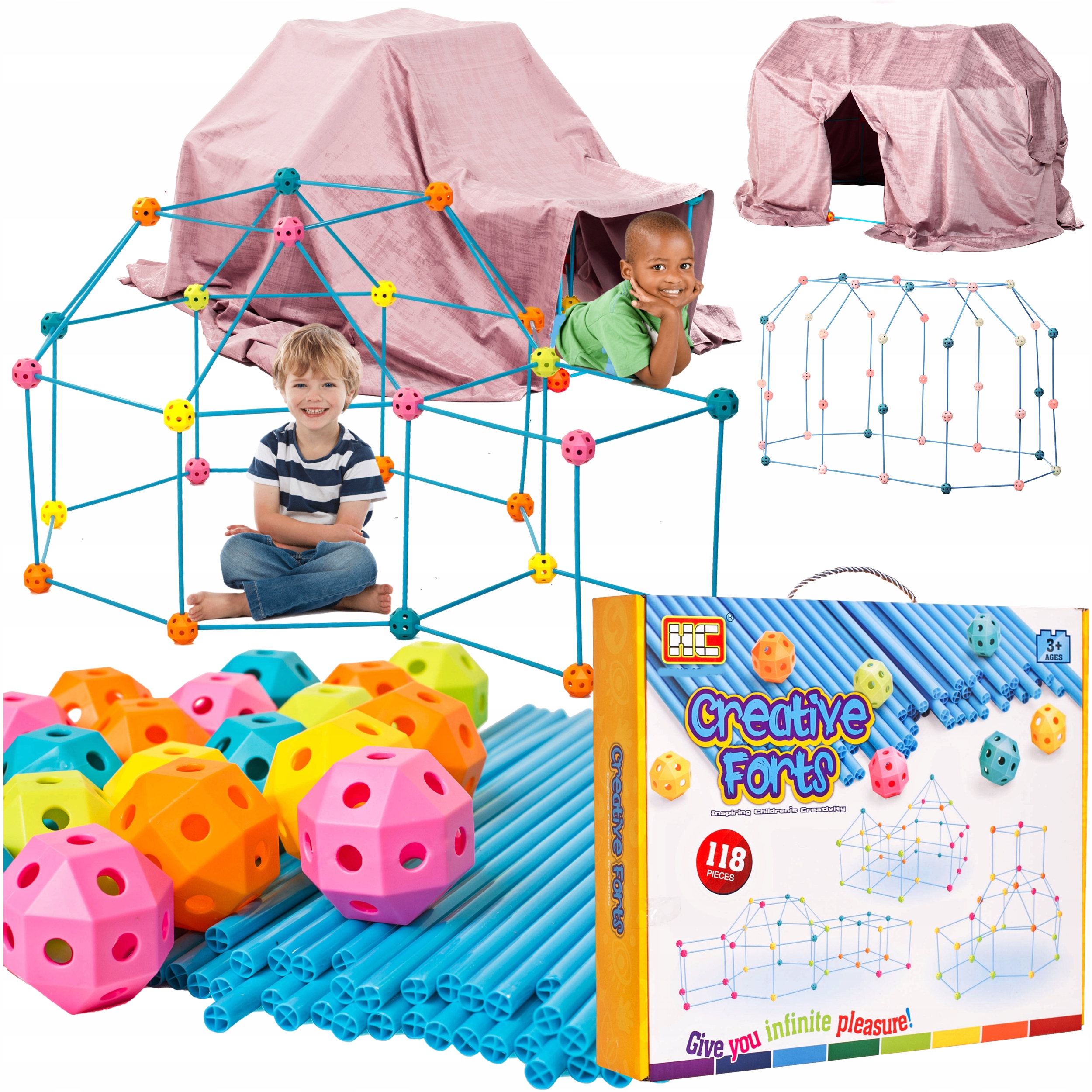 

Zestaw Do Budowania Fortów baza namiot rurki XXL