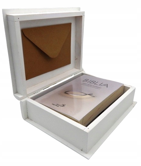 PAMIĄTKA PIERWSZEJ KOMUNII ŚWIĘTEJ W ETUI BIBLIA PISMO ŚWIĘTE CHRZEST ŚLUB Marka inny