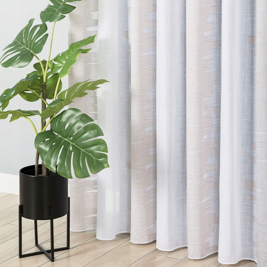 Mléčná hustá bílá béžová barva šití páskou v zimě Výjimečná bočnice závěs 300x230