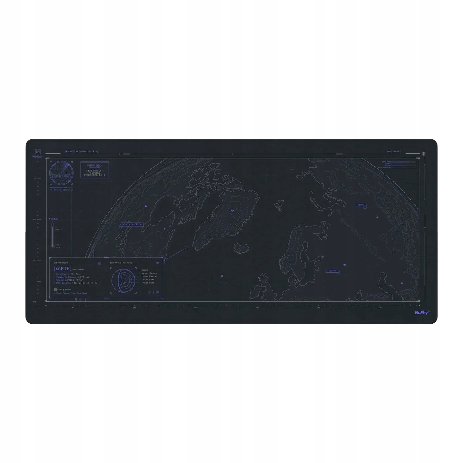 Nuphy Podkładka Mata na Biurko Orbit Deskmat Terra Ciemny