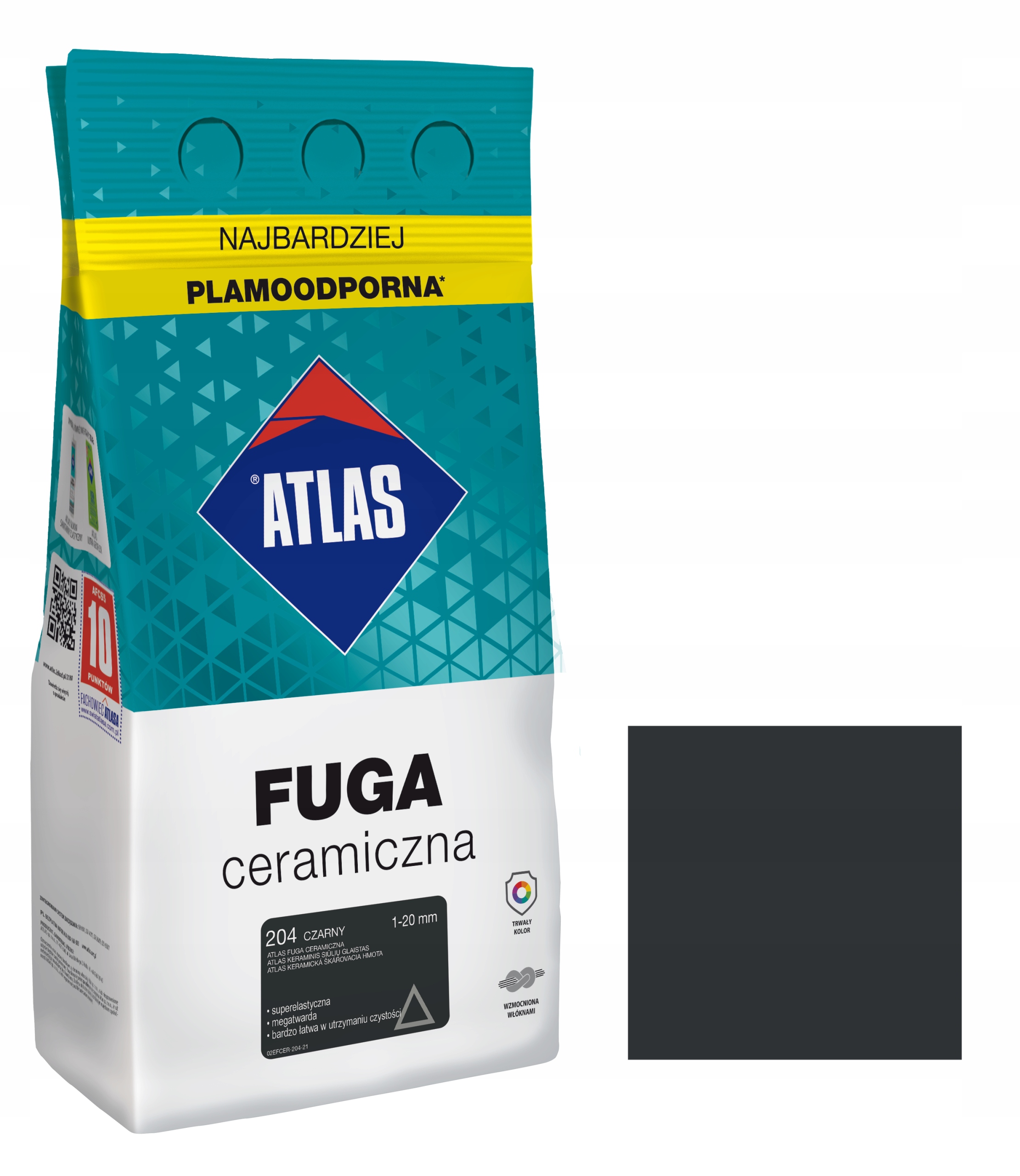 

Atlas Fuga Ceramiczna 1-20MM 204 Czarny 5KG
