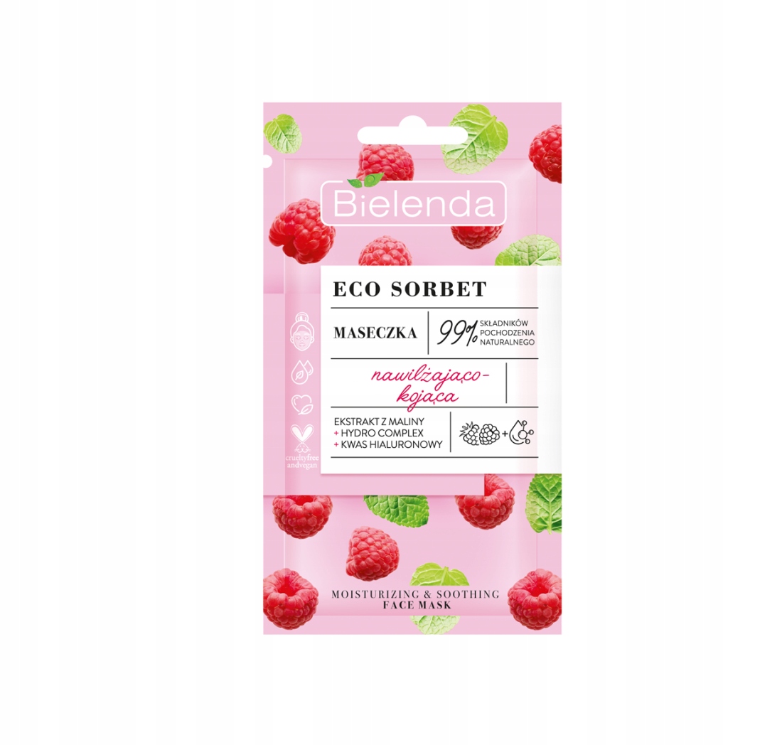 

Bielenda Eco Sorbet Malina Maseczka Nawilżająca 8g