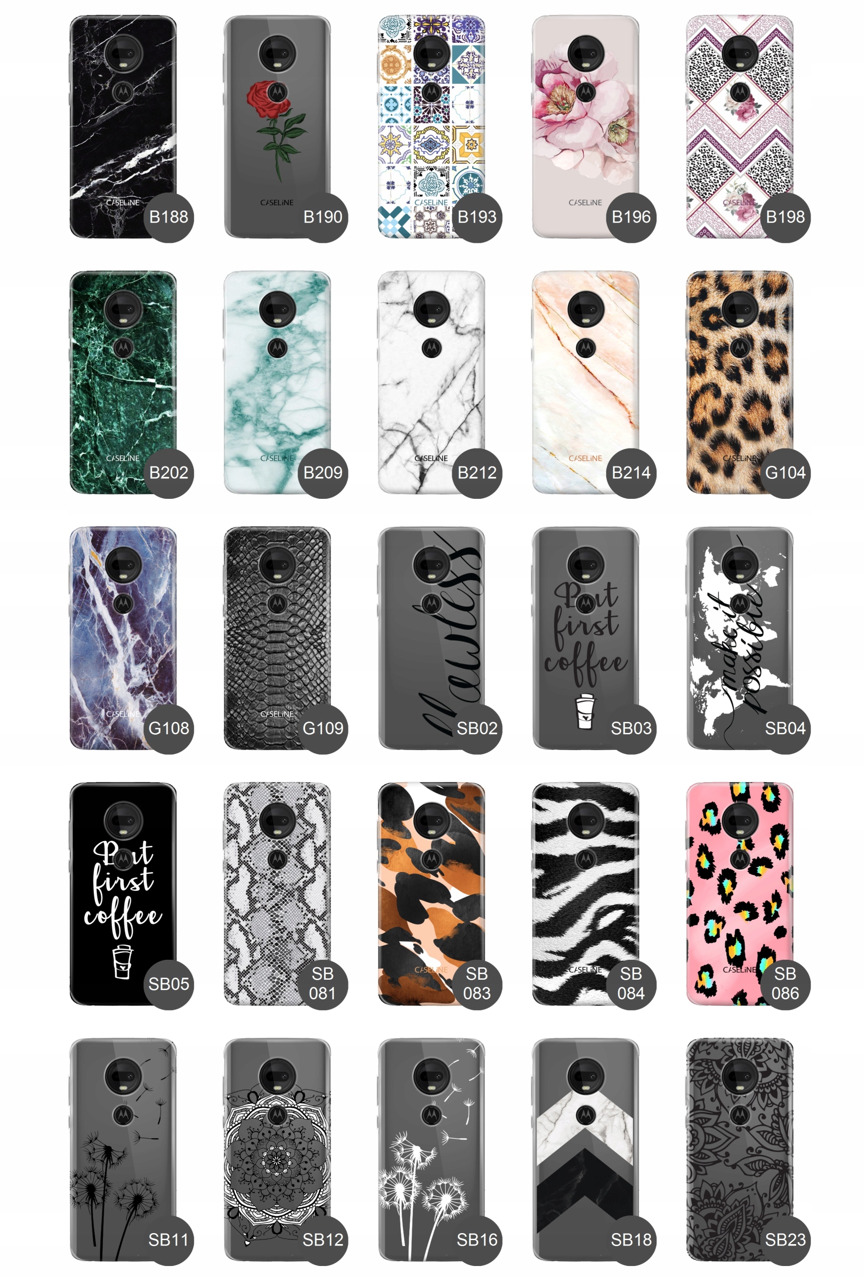 Etui do Motorola Moto G7 case guma wzory