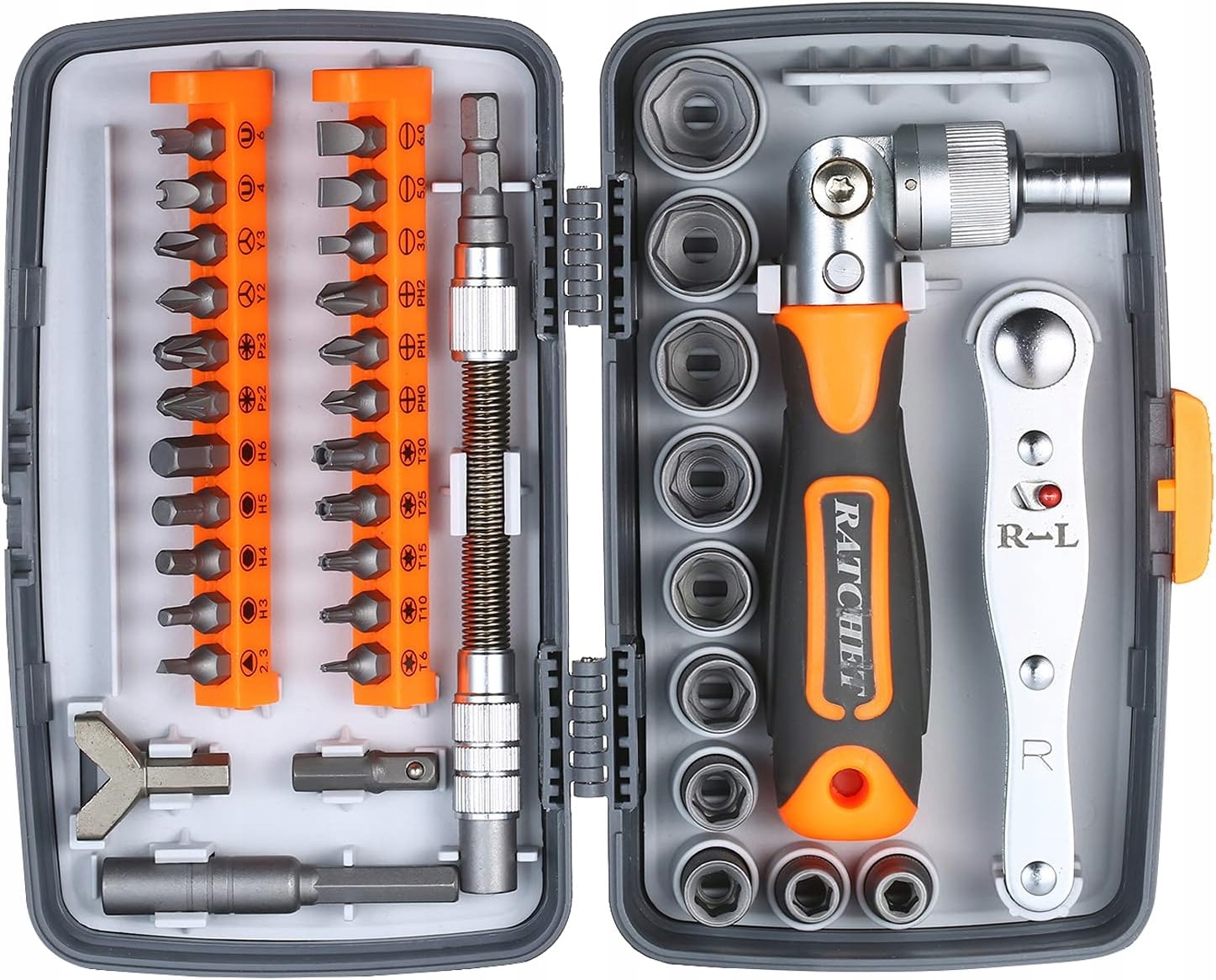 38pc Precision Ratchet Screwdriver Bit Set Magnetic Screwdrivers Kit
