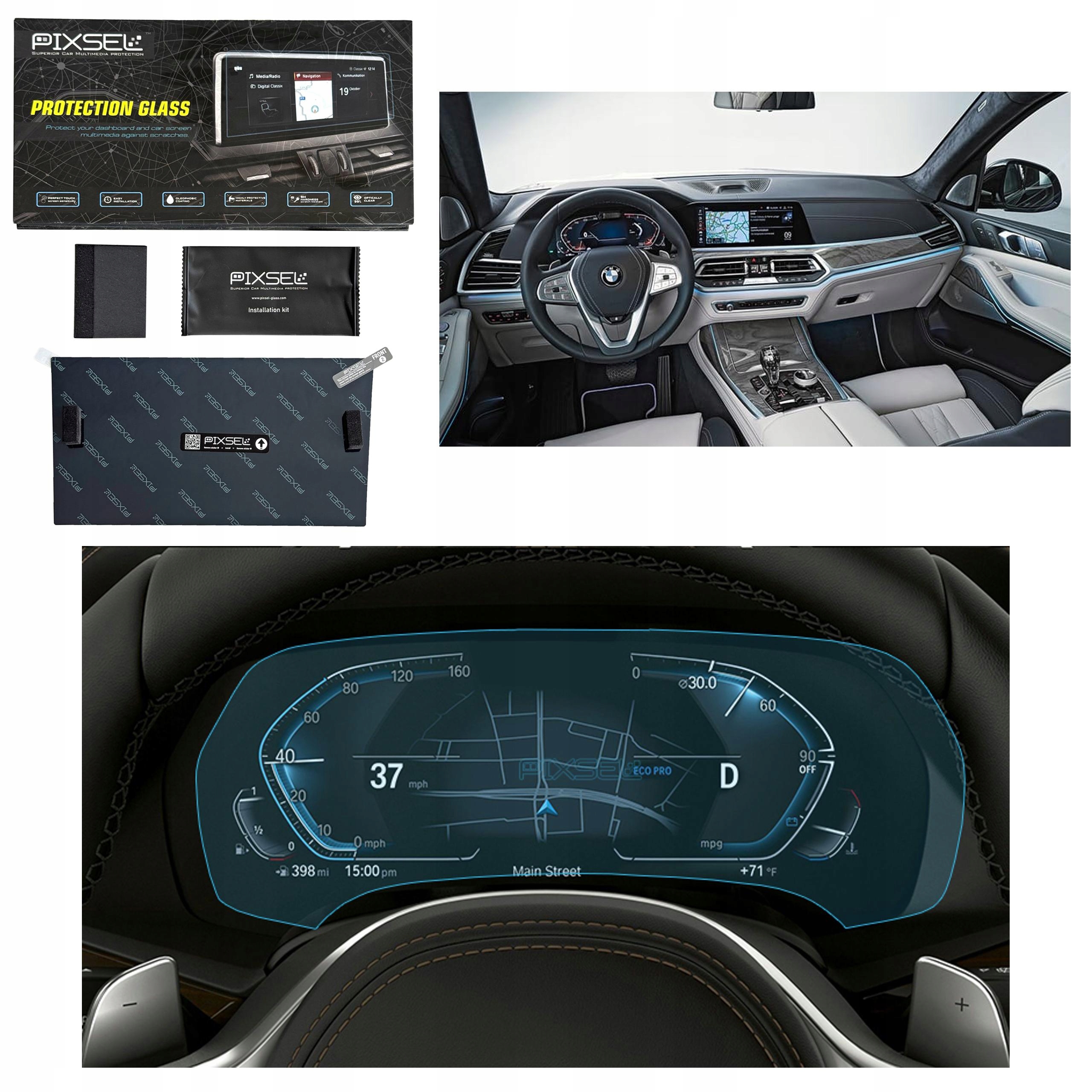 Antyodciskowe Matowe Szkło Ochronne Bmw X7-14.2“ 2019-2022 G07