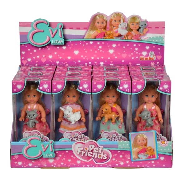 LALKA EVI ZE ZWIERZĄTKIEM 1 SZT.MIX