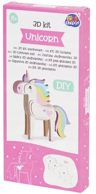 

Kreatywna figurka Model 3D Składany Jednorożec