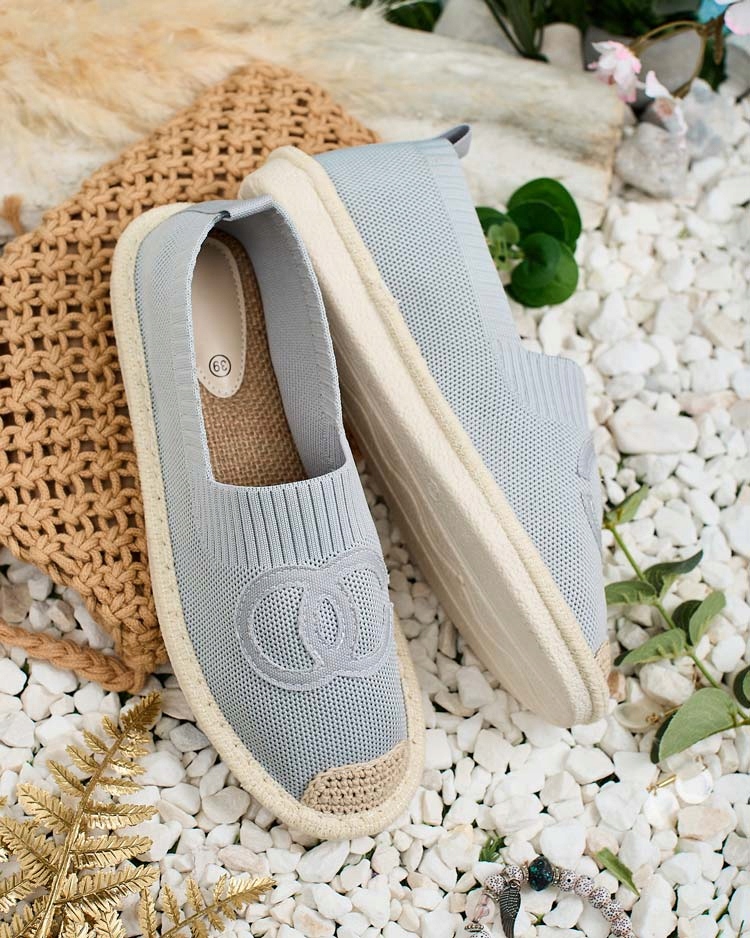 SZARE ESPADRYLE DAMSKIE DIOT 41 Kolor szary