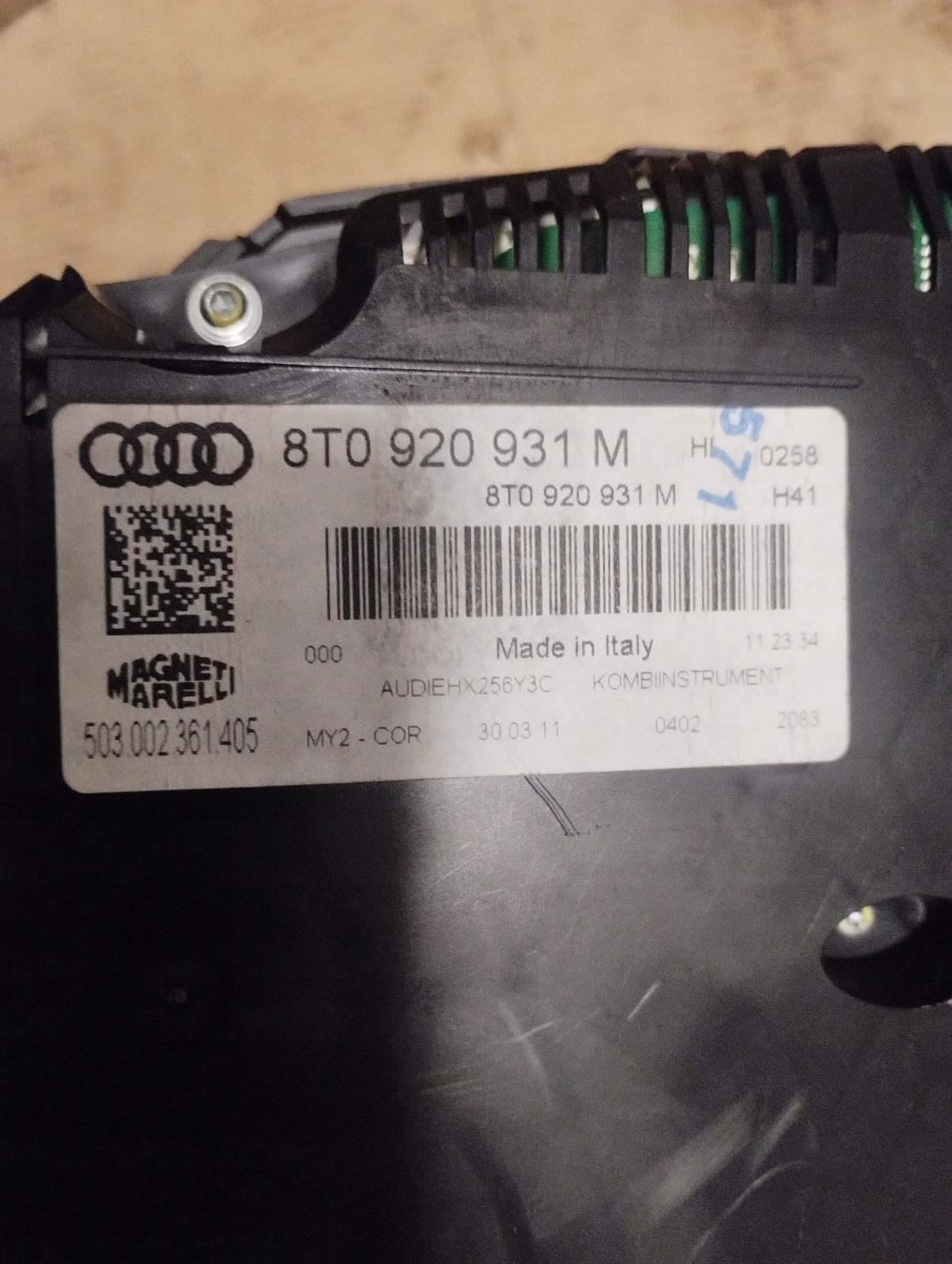 Audi A4 8T0 8T0920931M Screen Kombiinstrument Tacho - Thumbnail 1