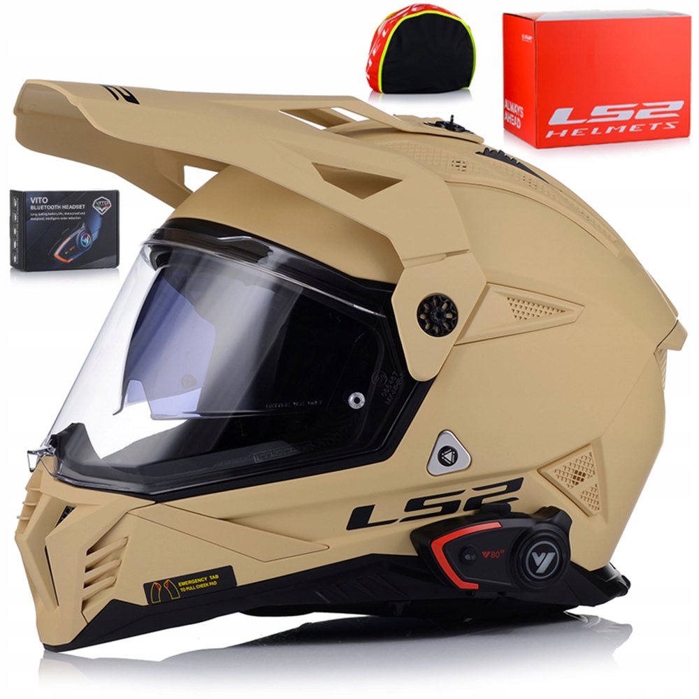Motocyklová Prilba LS2 MX702 Pioneer Enduro Cross Interkom Vito Bluetooth