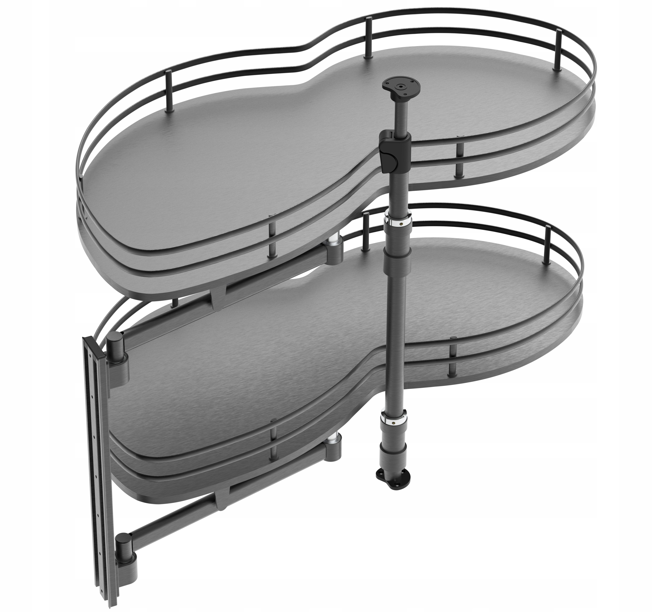 KOSZ NERKA AMIX MAGIC CORNER 1000 Z DOCIĄGIEM ANTRACYTOWA LEWA Szerokość mebla 100 cm