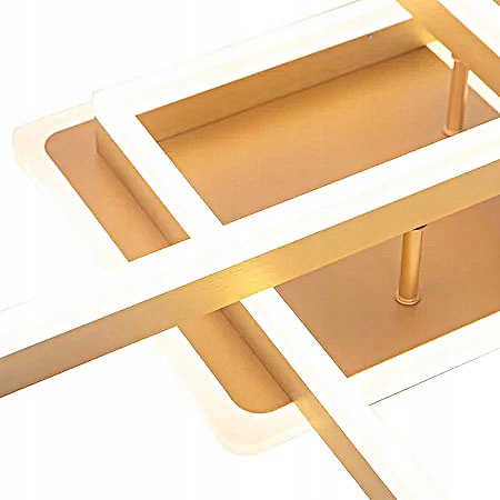 LAMPA WISZĄCA RING PLAFON żyrandol LED PILOT 3 BARWY ZŁOTO Marka MAXXLLC