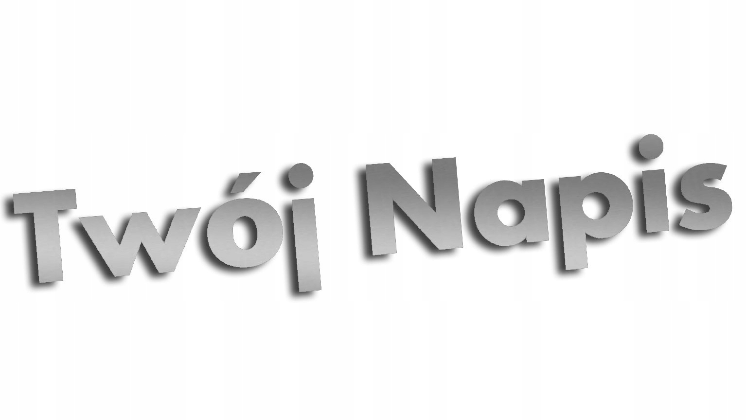 

Wycinana naklejka Twój Napis srebrna
