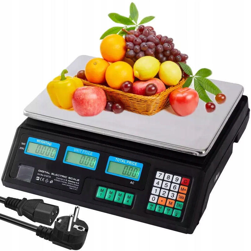 

Elektroniczna Waga Sklepowa LCD Sklepowa 40kg 2g