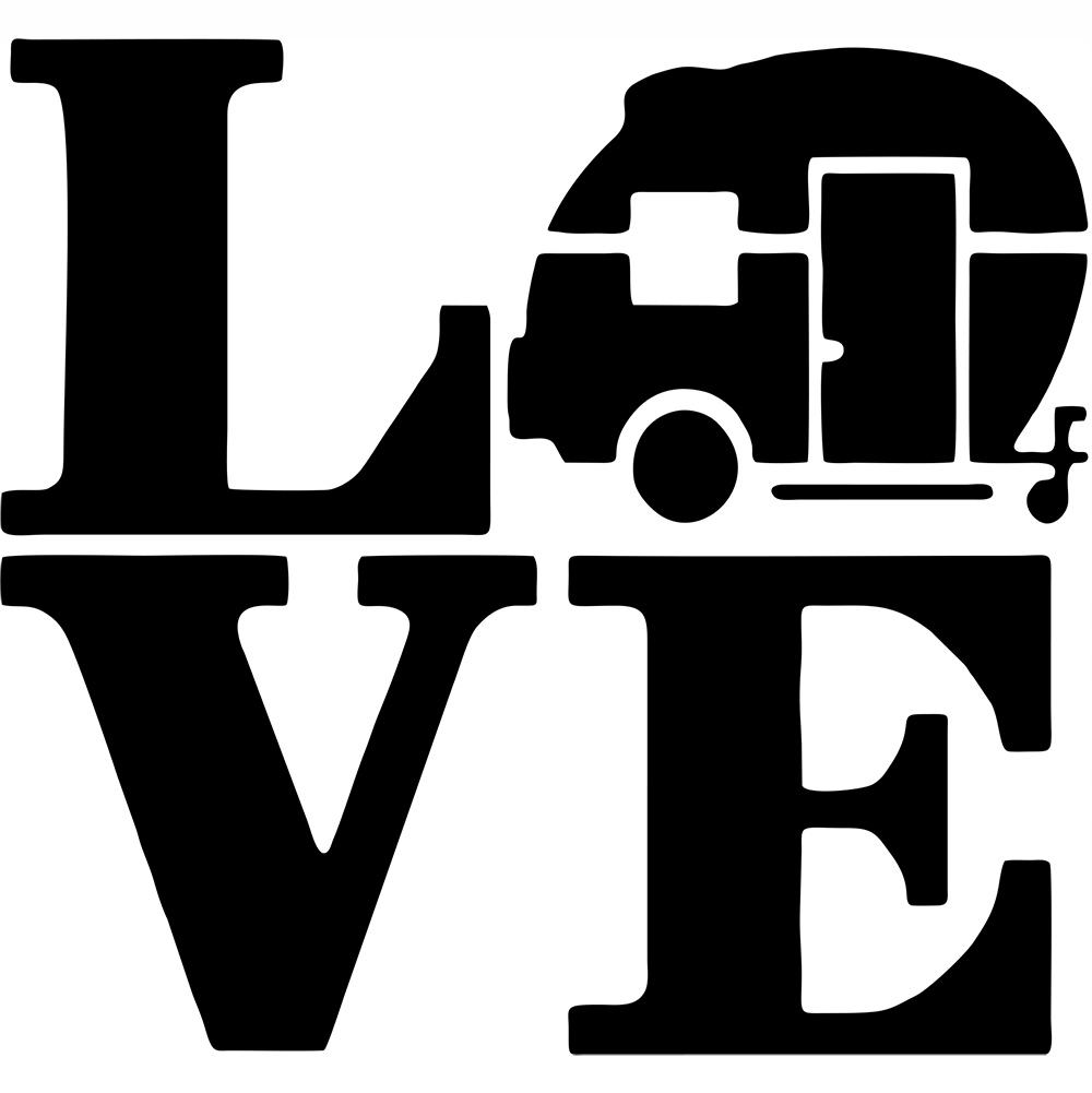 

Naklejka na samochód Kamper Love Camping 14x15