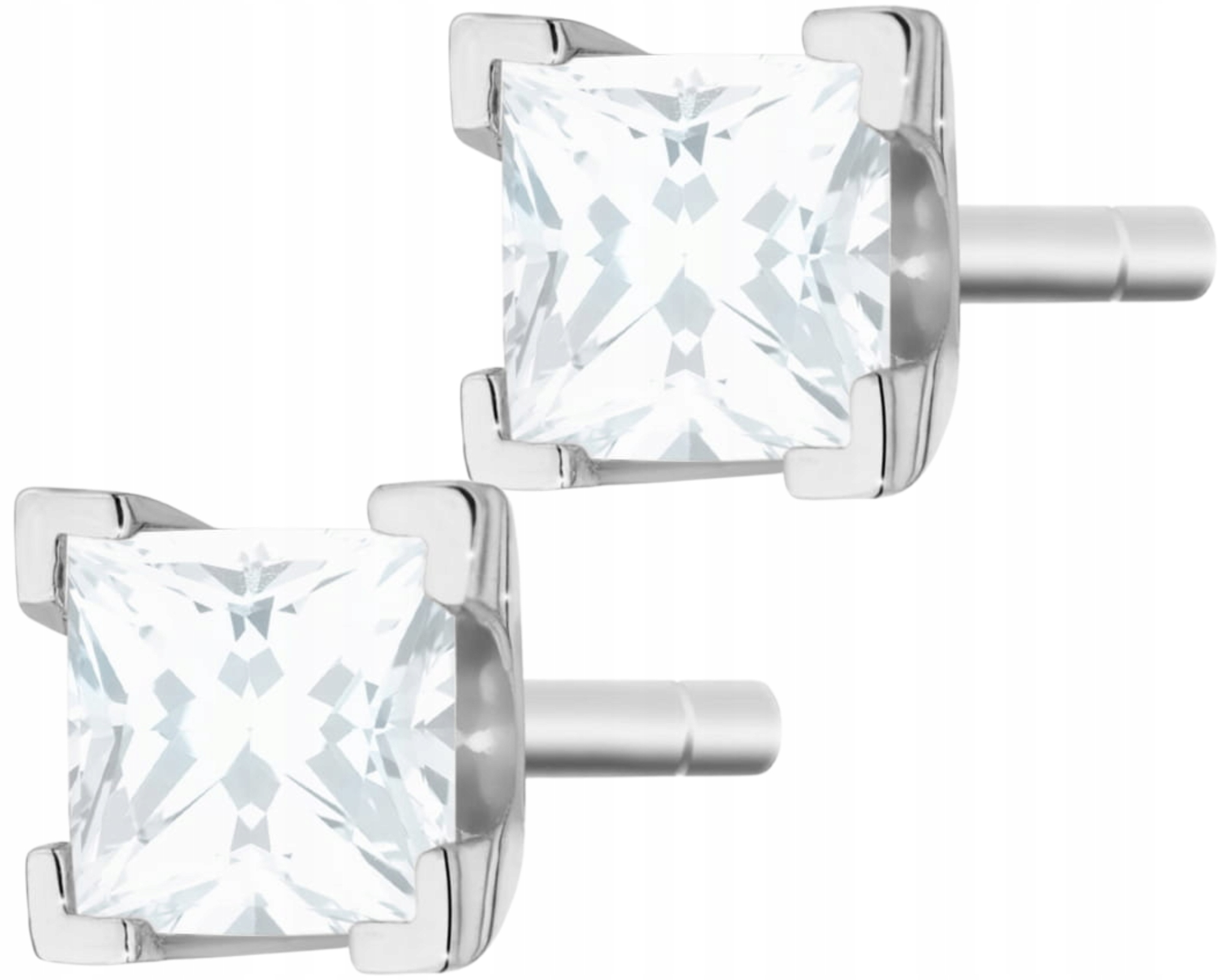 Bílé zlaté náušnice s brilianty 0,30 ct tyčinky