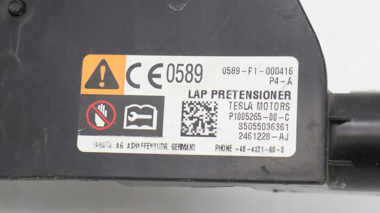 TESLA MODEL X S LIFT NAPINACZ PASA PRZOD LEWY Part manufacturer Tesla