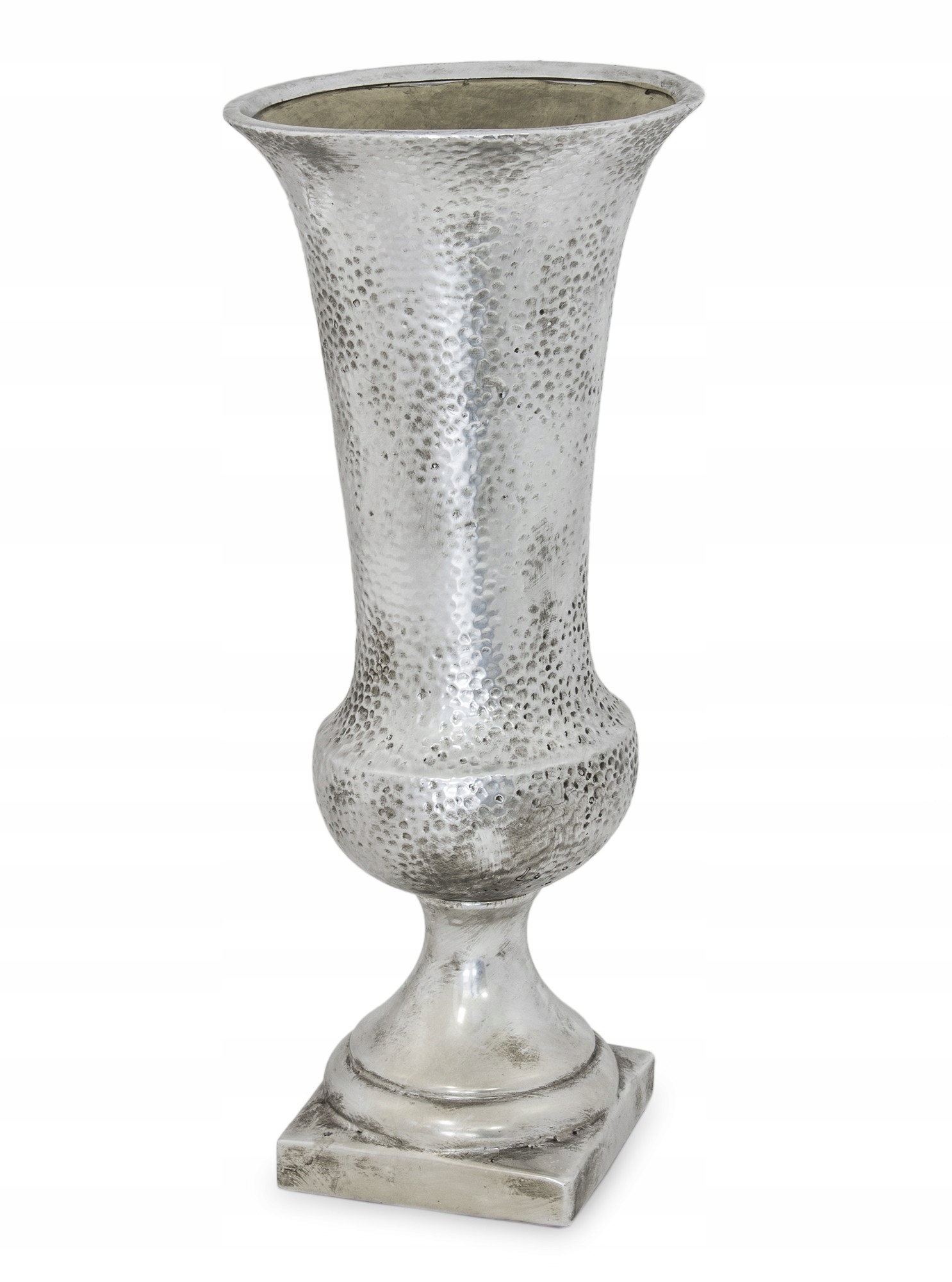 Wazon kamionka srebrny na kwiaty dekoracja