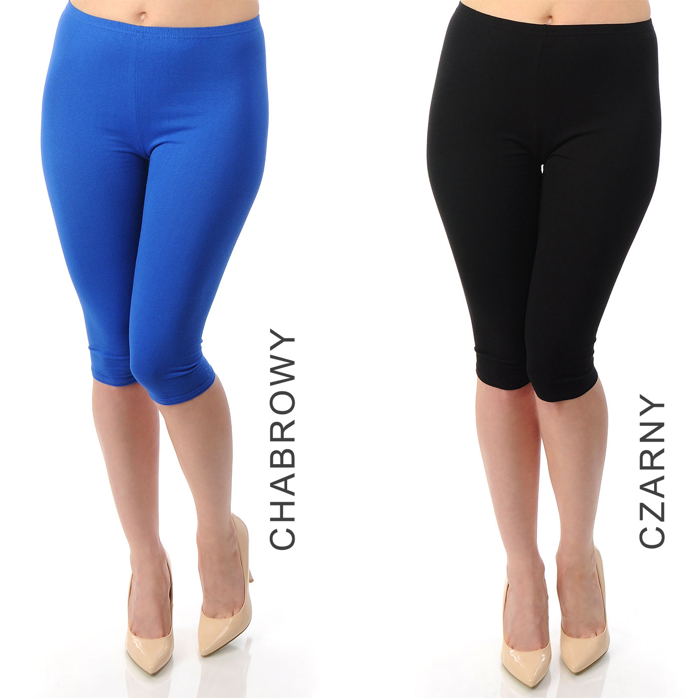 LEGGINSY BAWEŁNIANE GETRY 3/4 RYBACZKI MIĘTOWE L Model 458