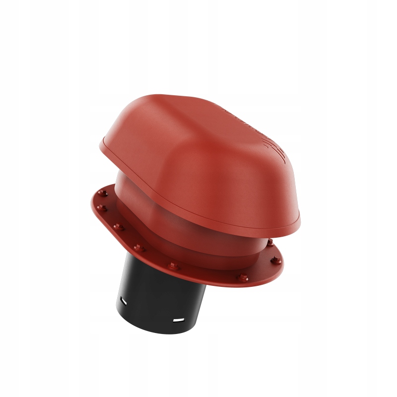 Větrací komín fi125 Ploché Pokrytí Červený 3009