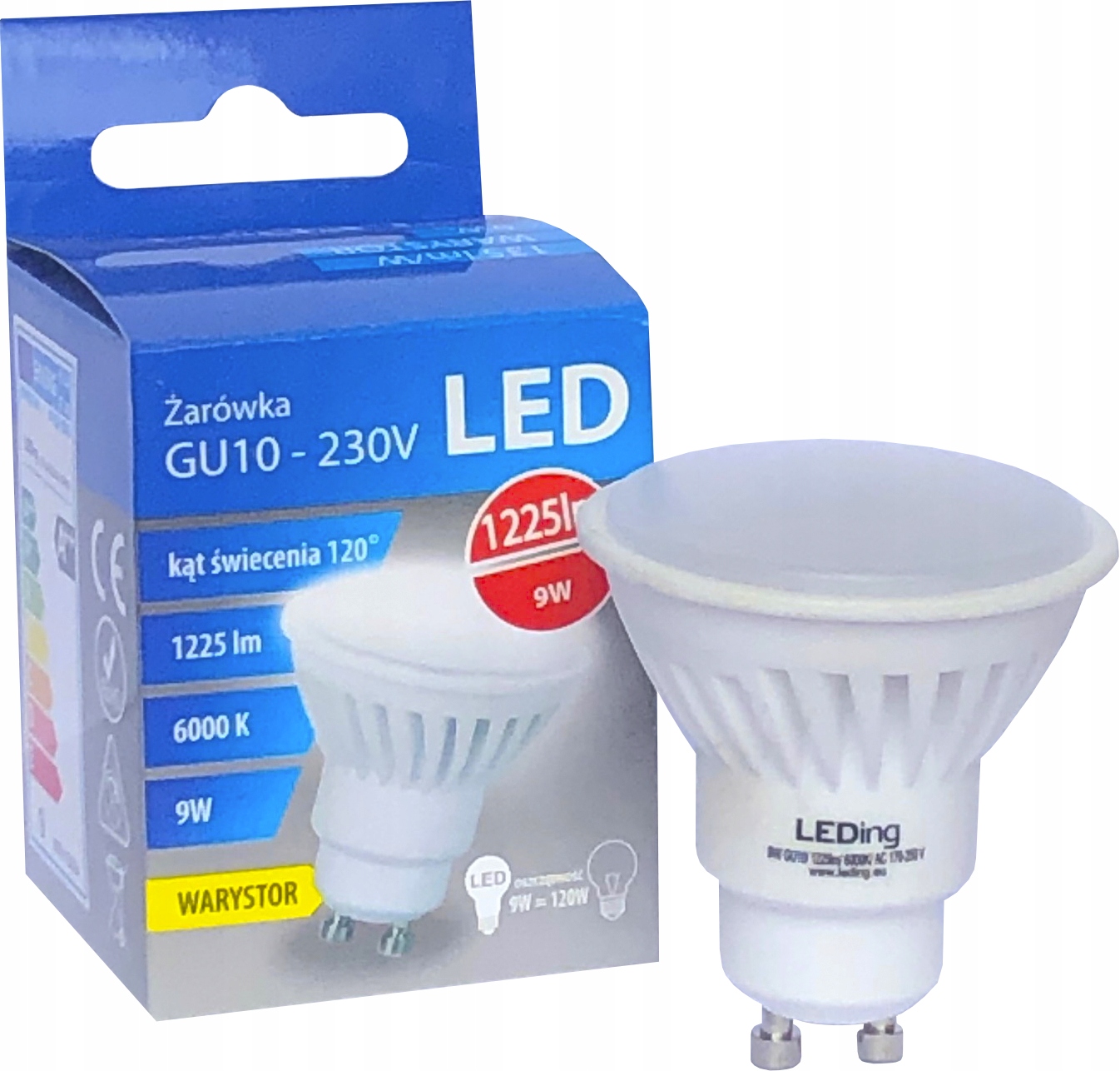 

Żarówka Led 9W 1225lm GU10 6000K Antyprzepięciowa