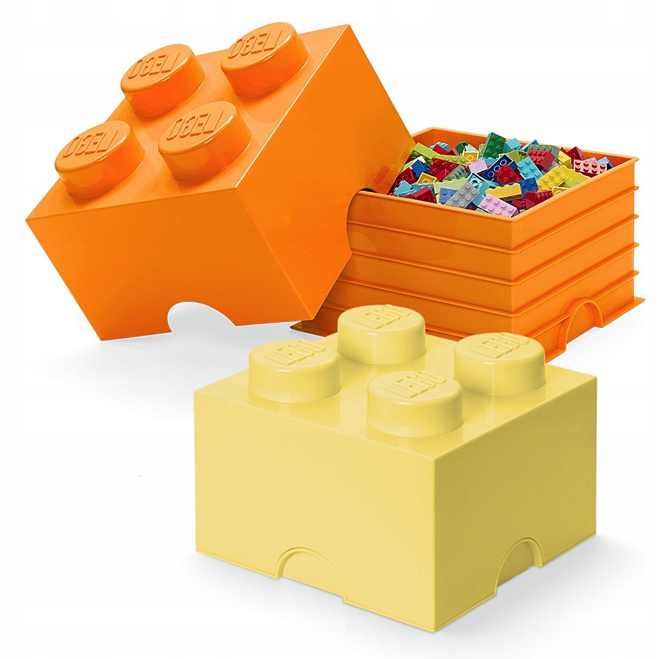 Lego Krabička ve tvaru kostky 25x25x18 cm, sada 2 ks