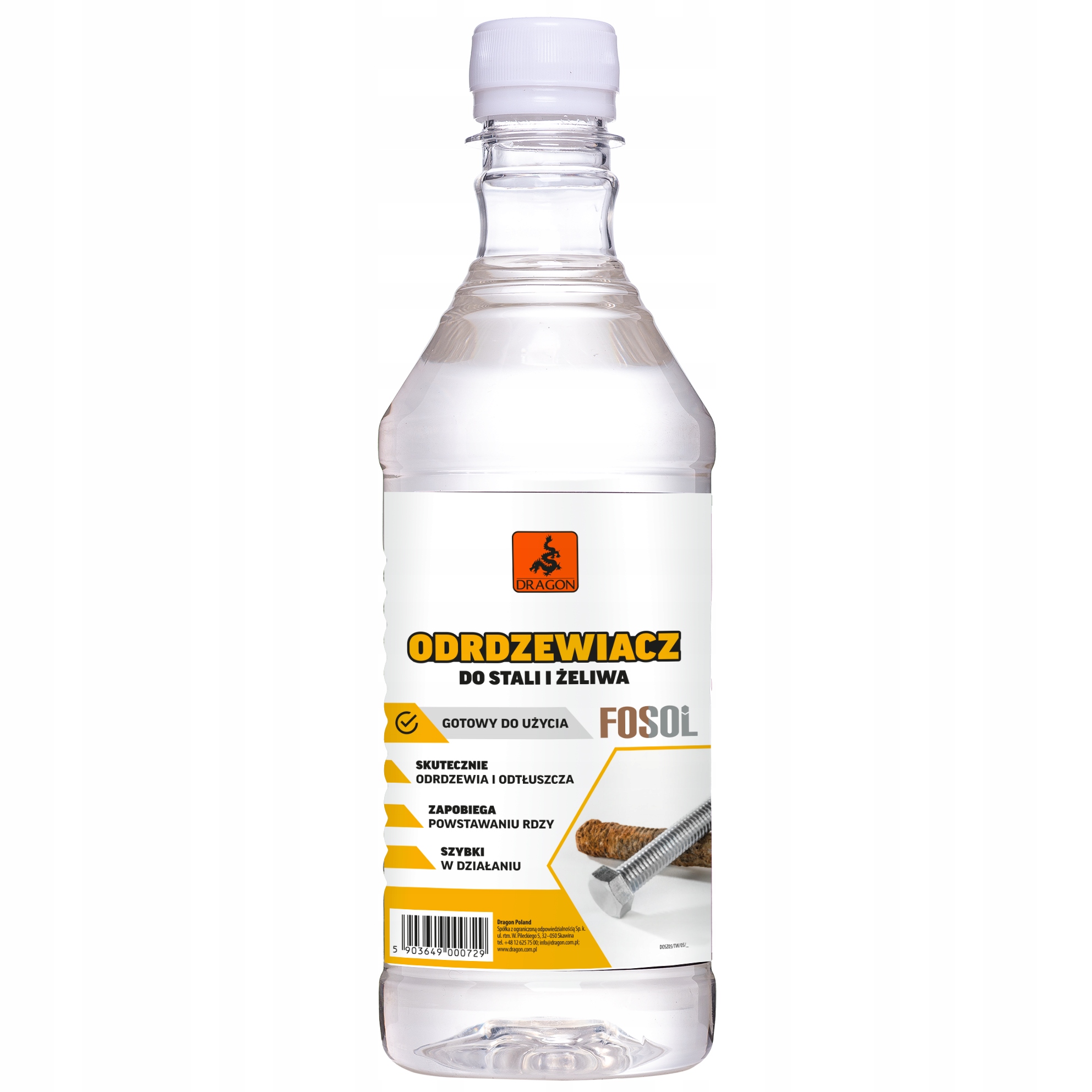ODRDZEWIACZ DO STALI I ŻELIWA 0,5L FOSOL DRAGON