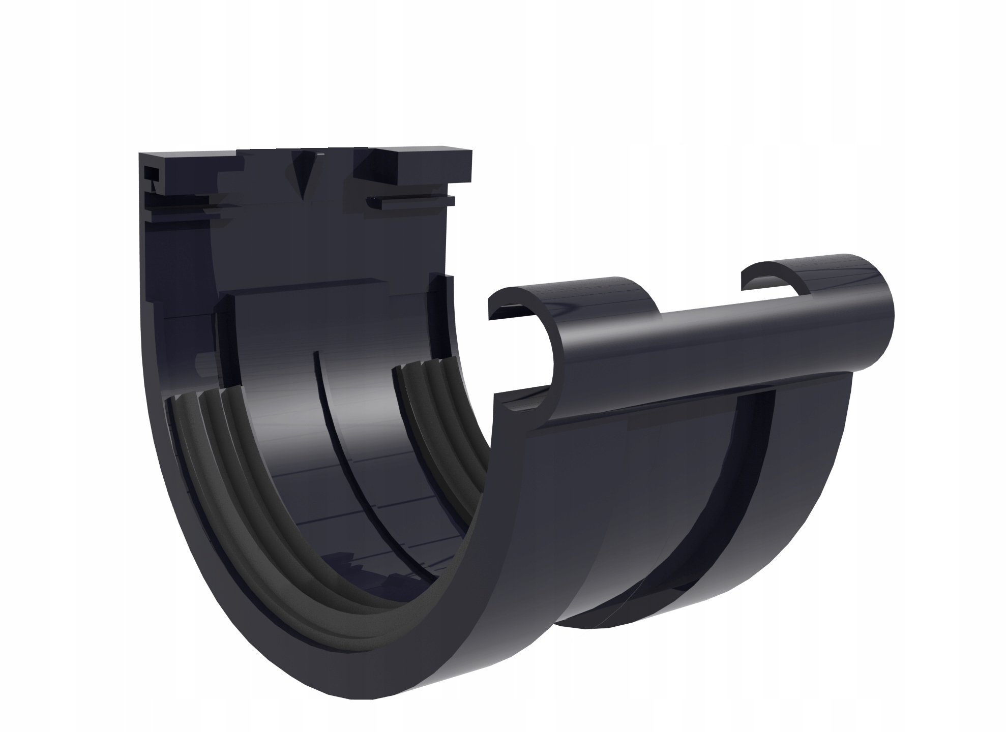 Złączka rynnowa G80 grafit