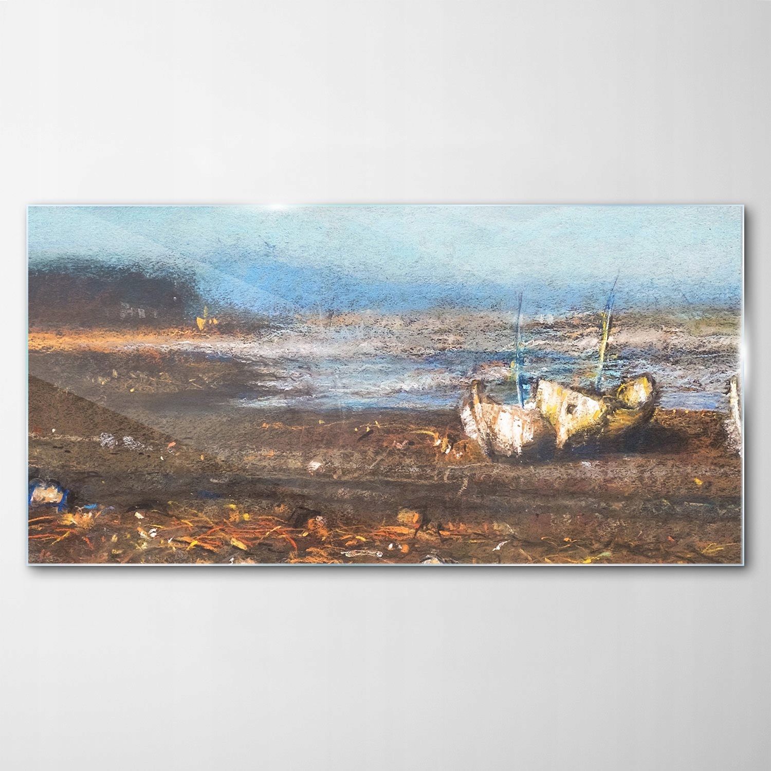 

Obraz Szklany Dekor Ocean Łódka Morze Rybak 140x70
