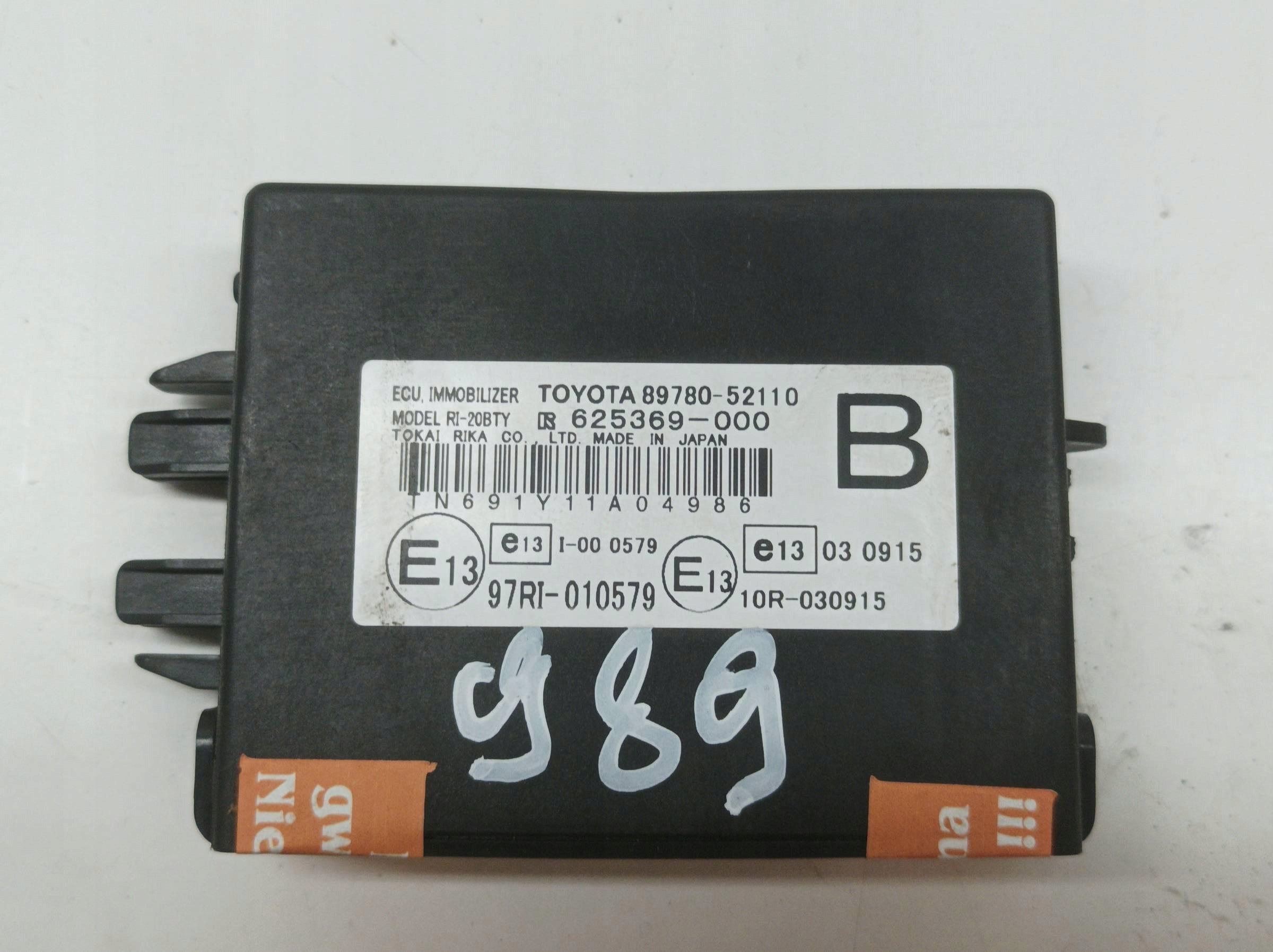 modulo 89780-52110 625369-000 Toyota Verso-S e (2010-2017)