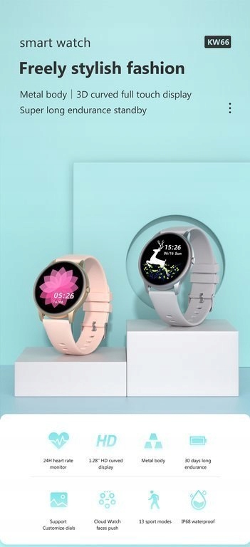 SMARTWATCH DAMSKI G. Rossi SW015-4 rosegold (sg010d) Rodzaj smartwatch