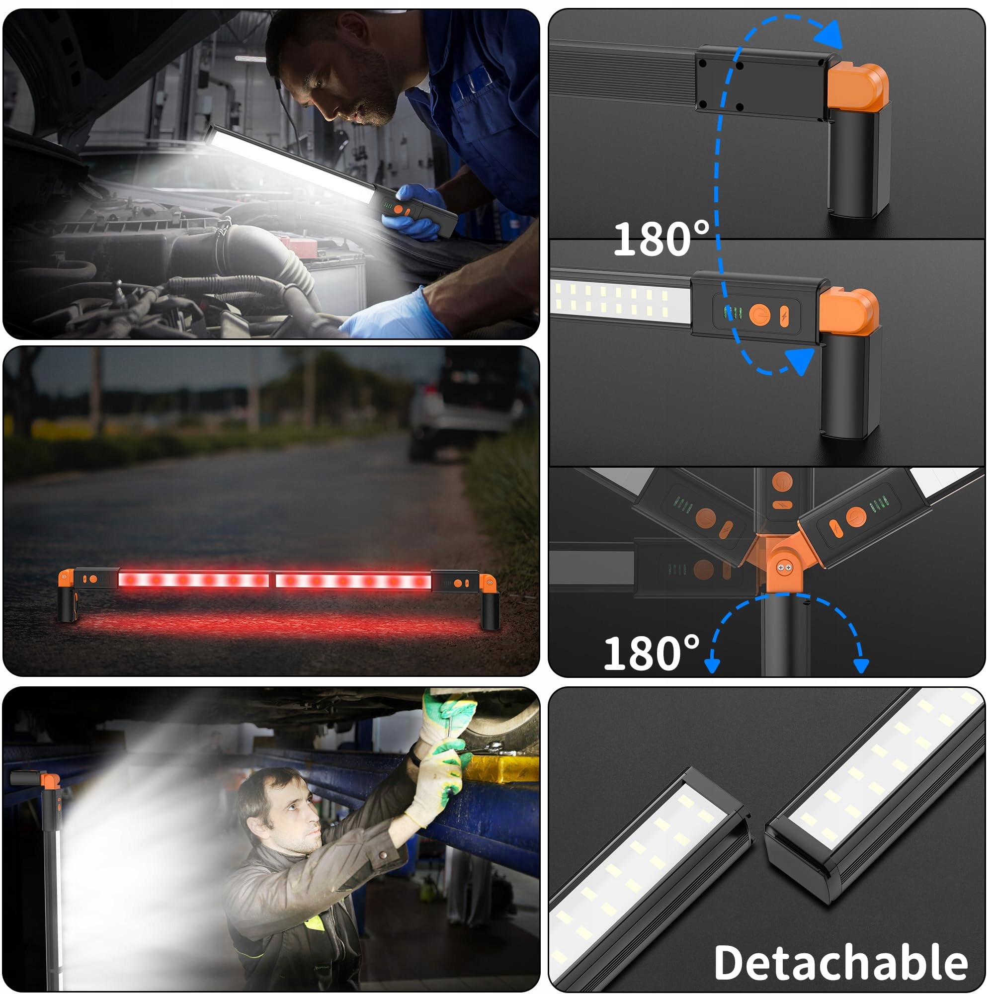 DAPHOMEU Lampa LED Magnetyczna Bezprzewodowa Do Warsztatu Garażu — miniatura 5