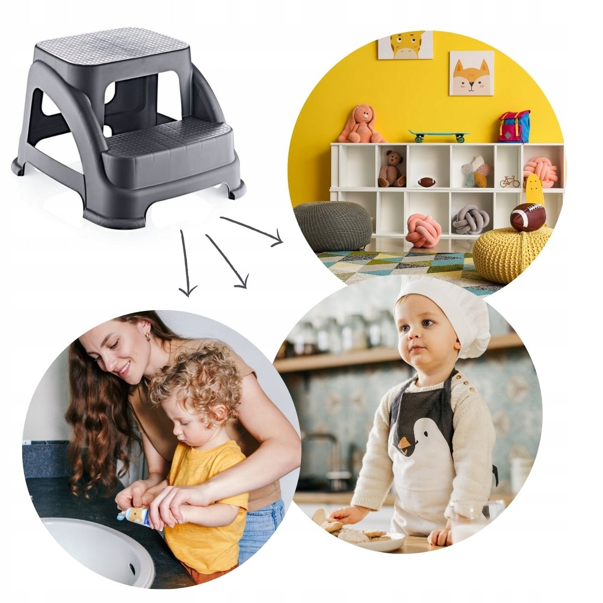 PODEST ANTYPOŚLIZGOWY DWUSTOPNIOWY DLA DZIECKA SENIORA 120KG Marka inna marka