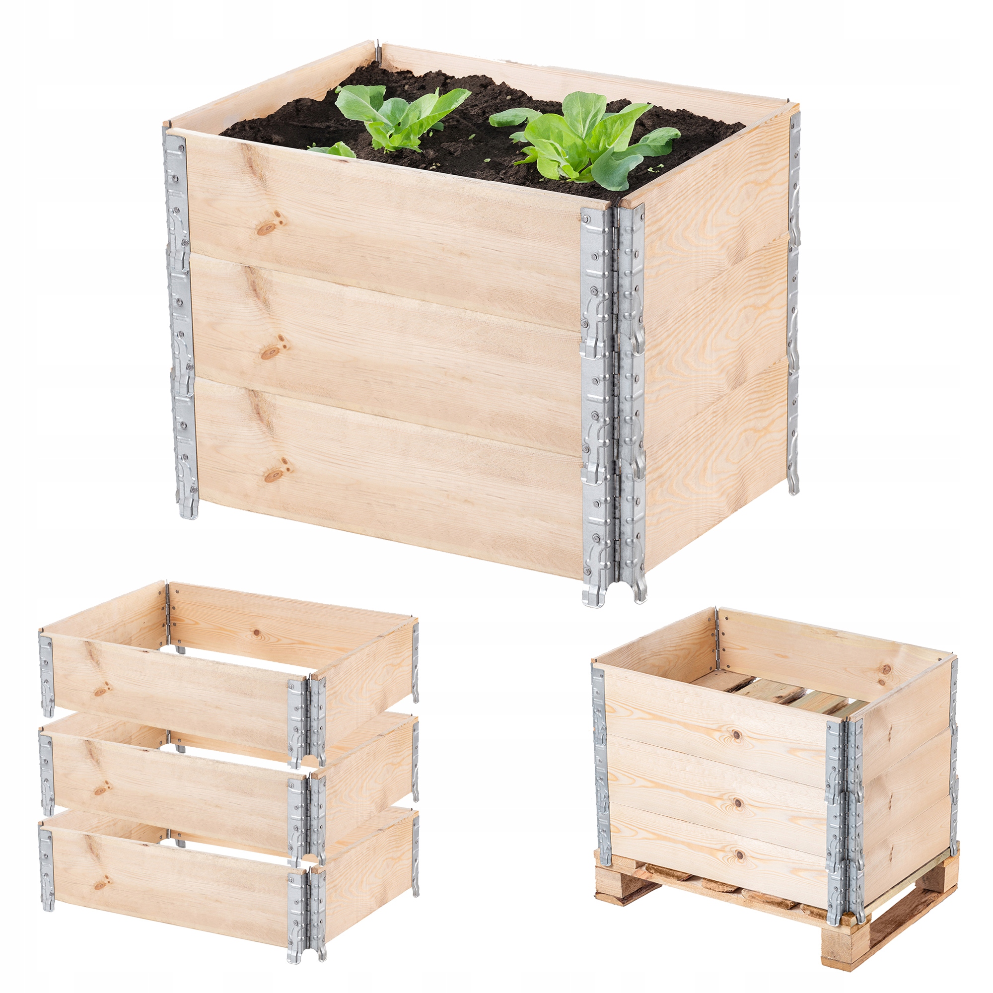 Zeleninový Záhon Herbárium Box Na Pestovanie Zeleniny Záhon Drevo 60x80 cm Balenie 3ks