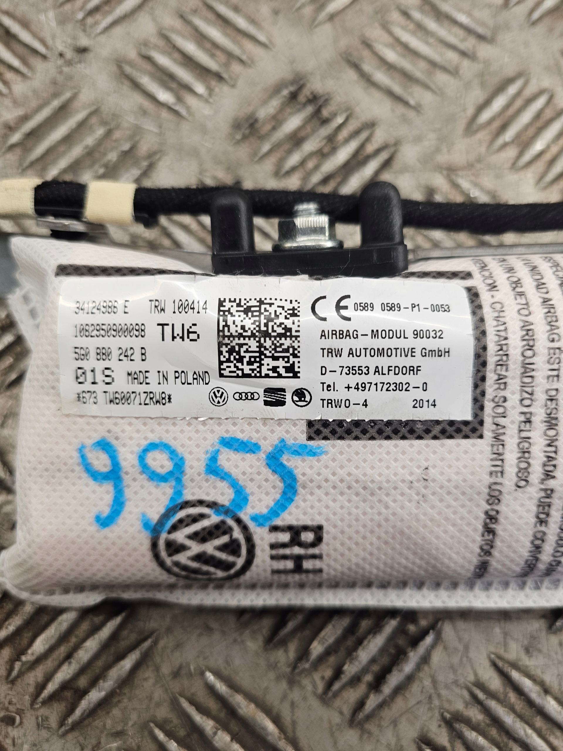 VW GOLF VII - Airbag Sitz rechts 5G0880241B