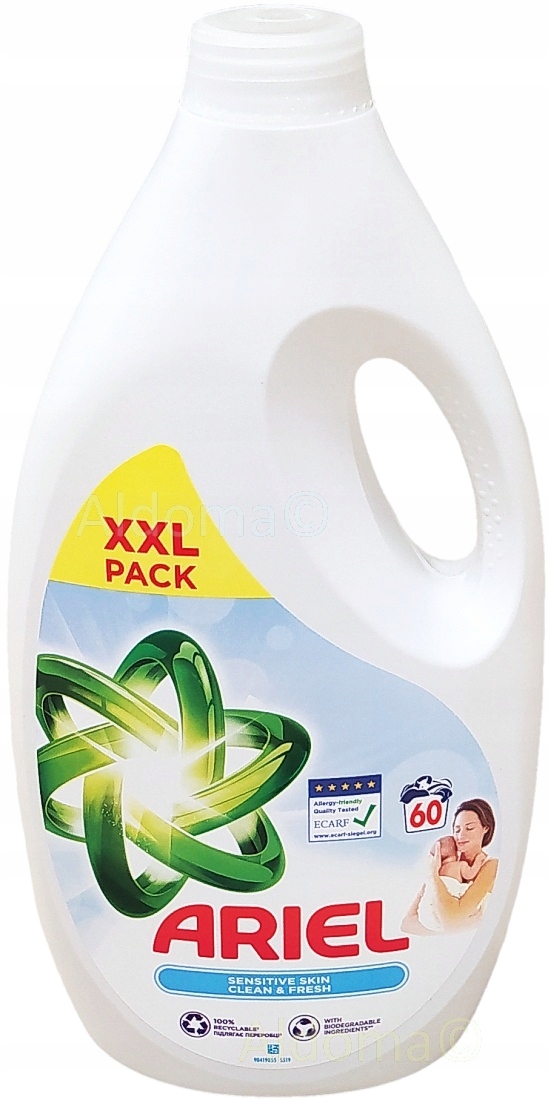 Levně Ariel prací gel Sensitive 60 praní