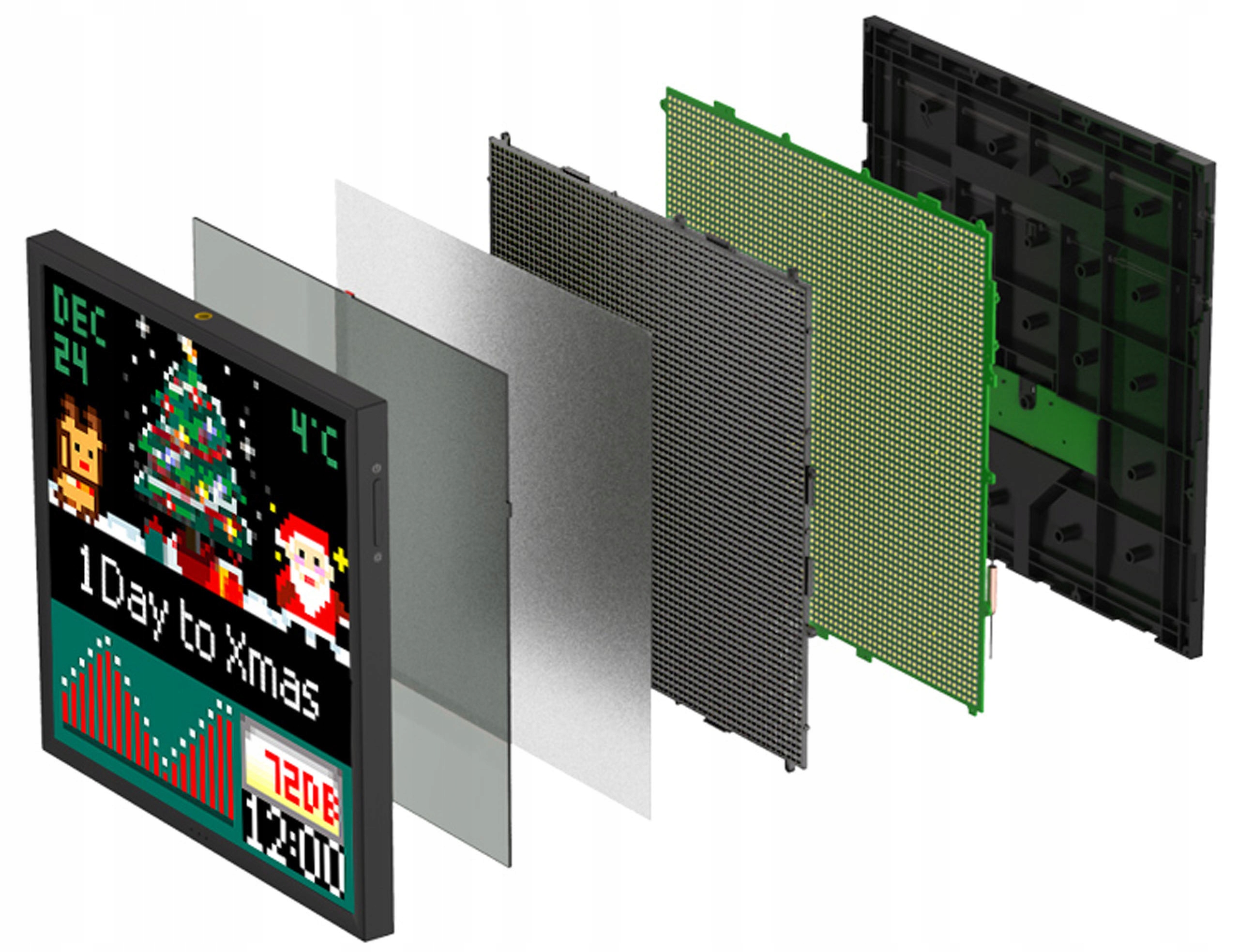 その他 Divoom Pixoo 64 Pixel Art LED Display Divoom Pixoo-64 WiFi Pixel Art z panelem LED 64x64, unikalna