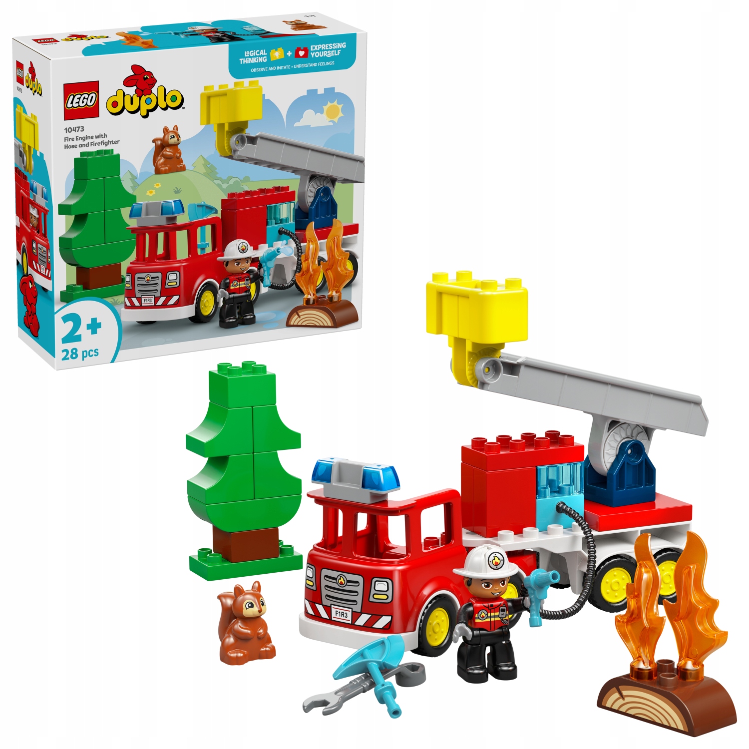 Lego Duplo 10473 Hasičské auto s hadicí a hasičem