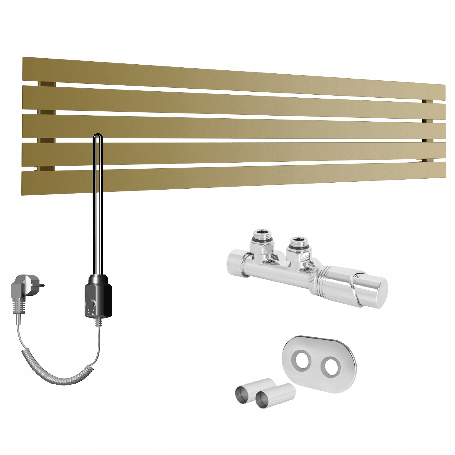 Set Vodovodní a elektrický horizontální panelový ohřívač Bello 38x120 Quartz 2