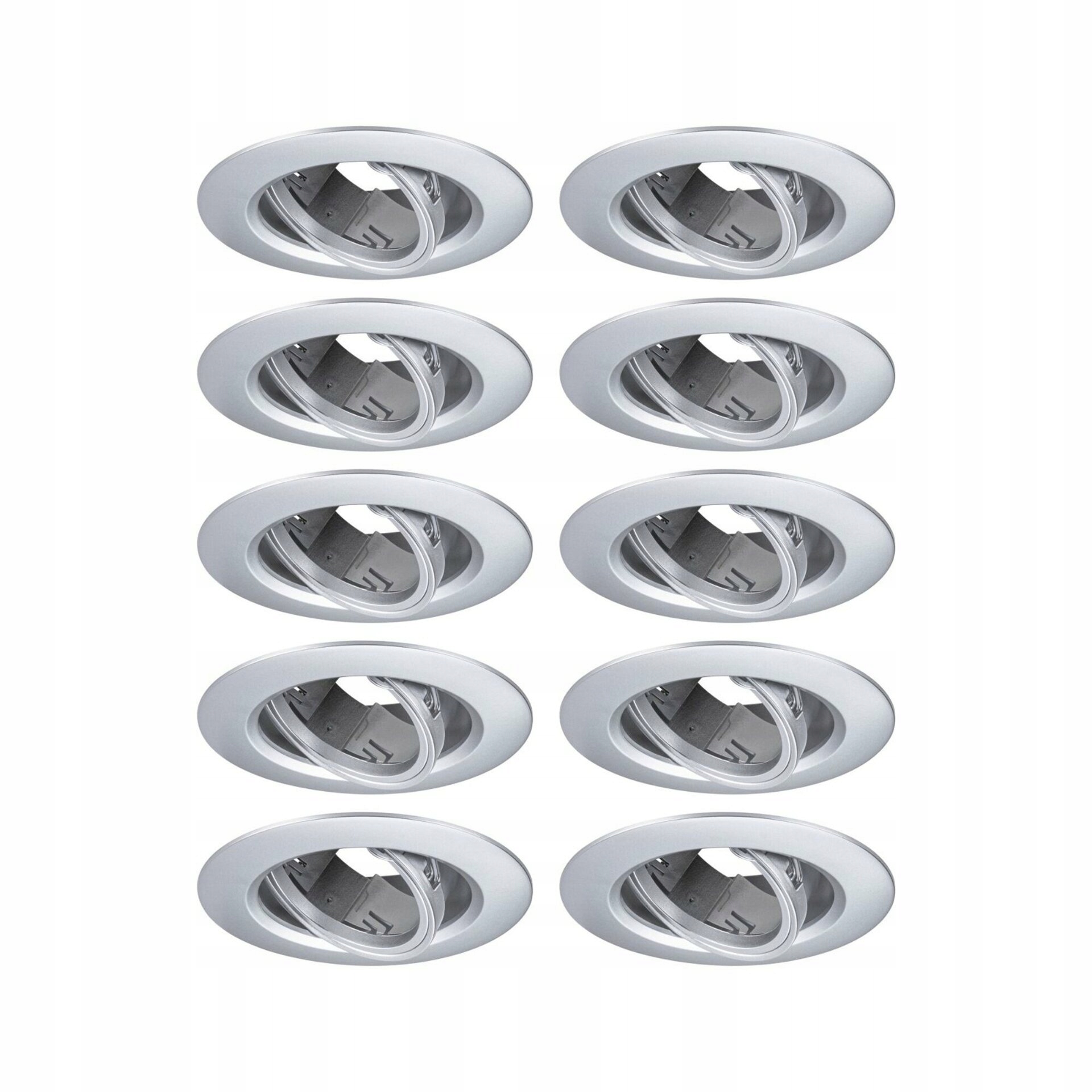Paulmann sada 10 vstavaných výklopných svietidiel 90mm GU10 matný chróm