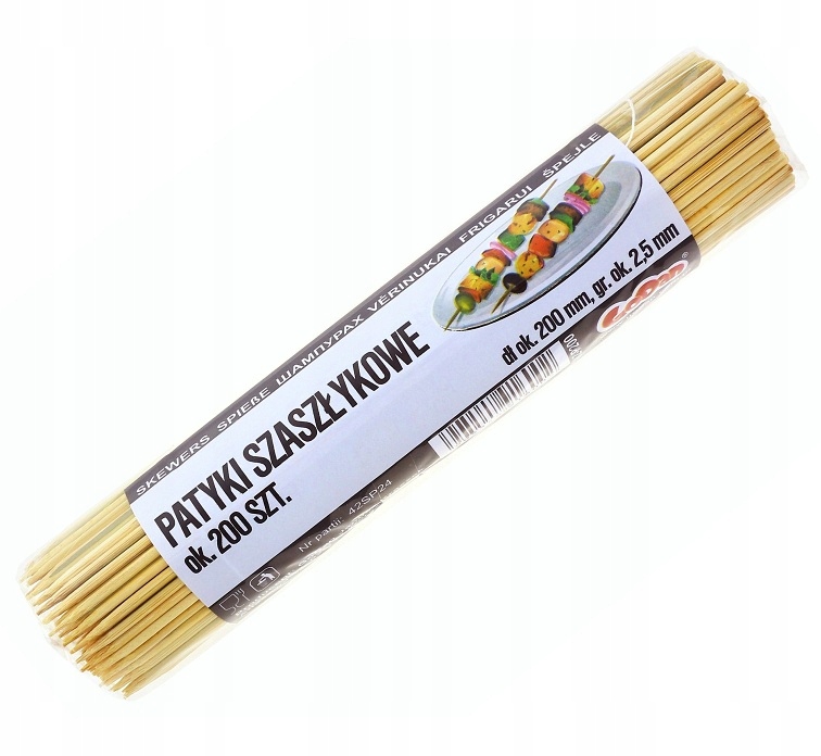

Patyczki do Szaszłyków Grill Patyki 20cm, 200 szt.