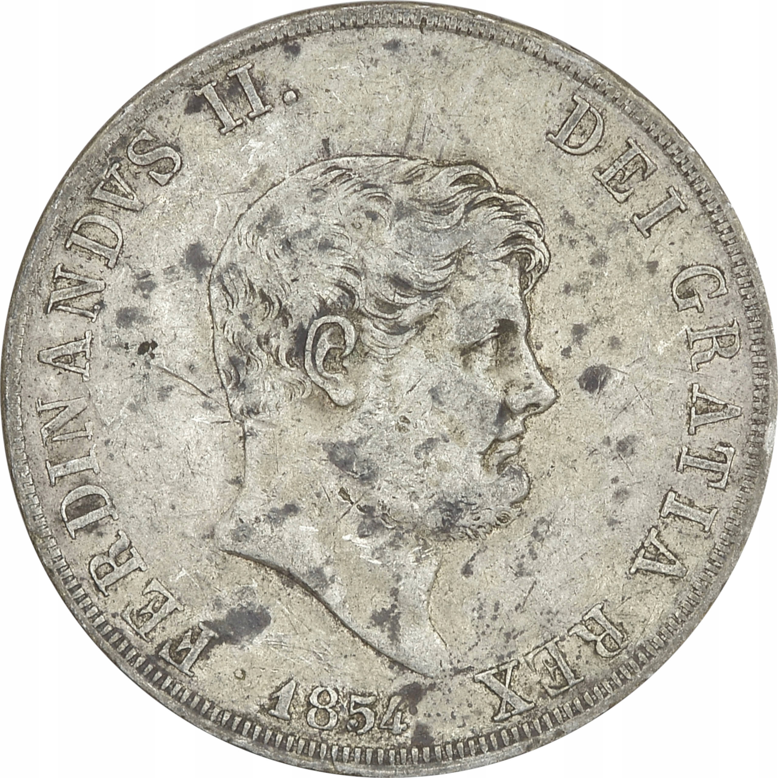 18.KRÓL.OBOJGA SYCYLII, FERD.II, 120 GRANA 1854