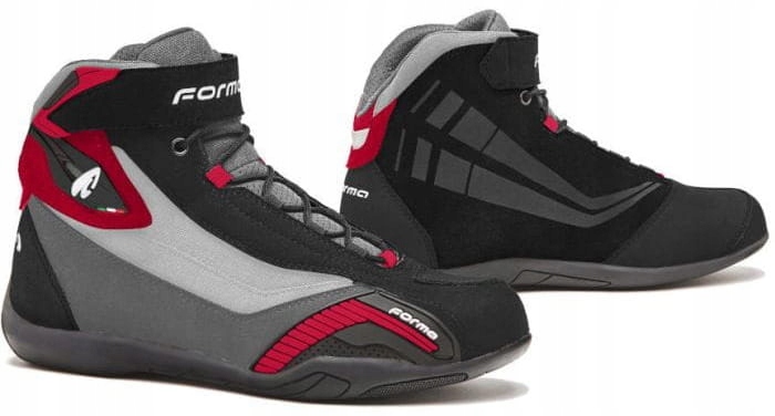 Forma Genesis Black Grey Bordó Motocyklové Topánky Šedá Čierna Bordó