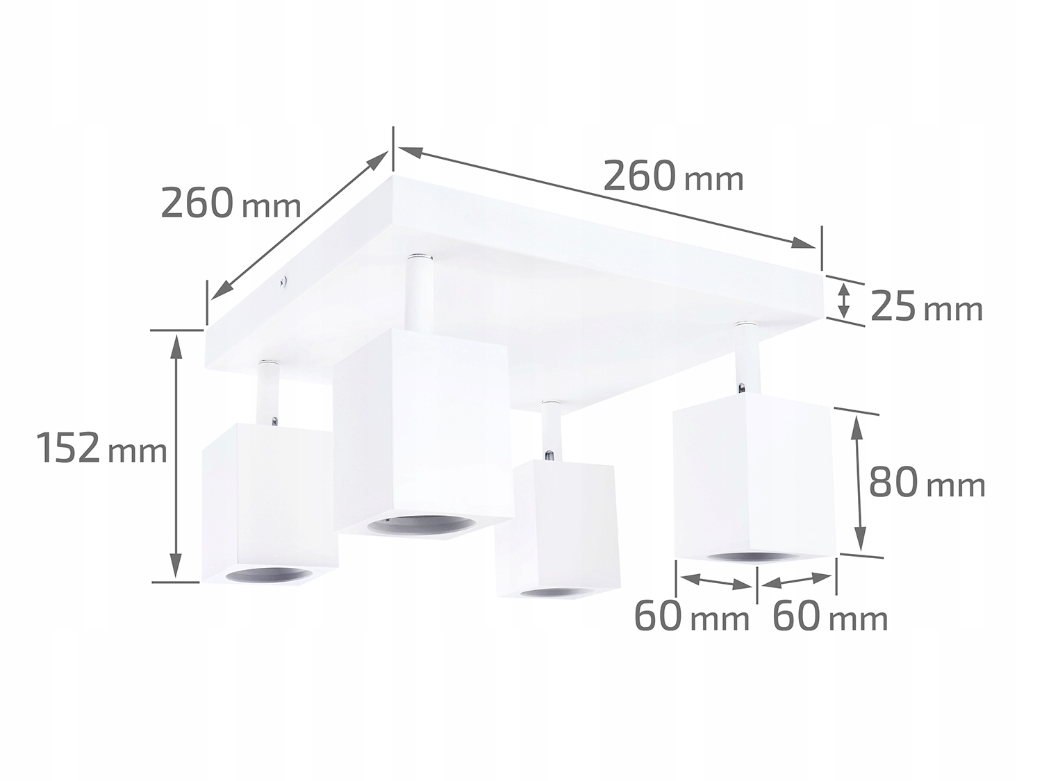 Oprawa Halogenowa Sufitowa LED Kinkiet GU10 Biała Marka ProVero