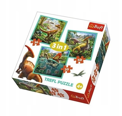 

Puzzle Niezwykły Świat Dinozaurów 3W1 Trefl