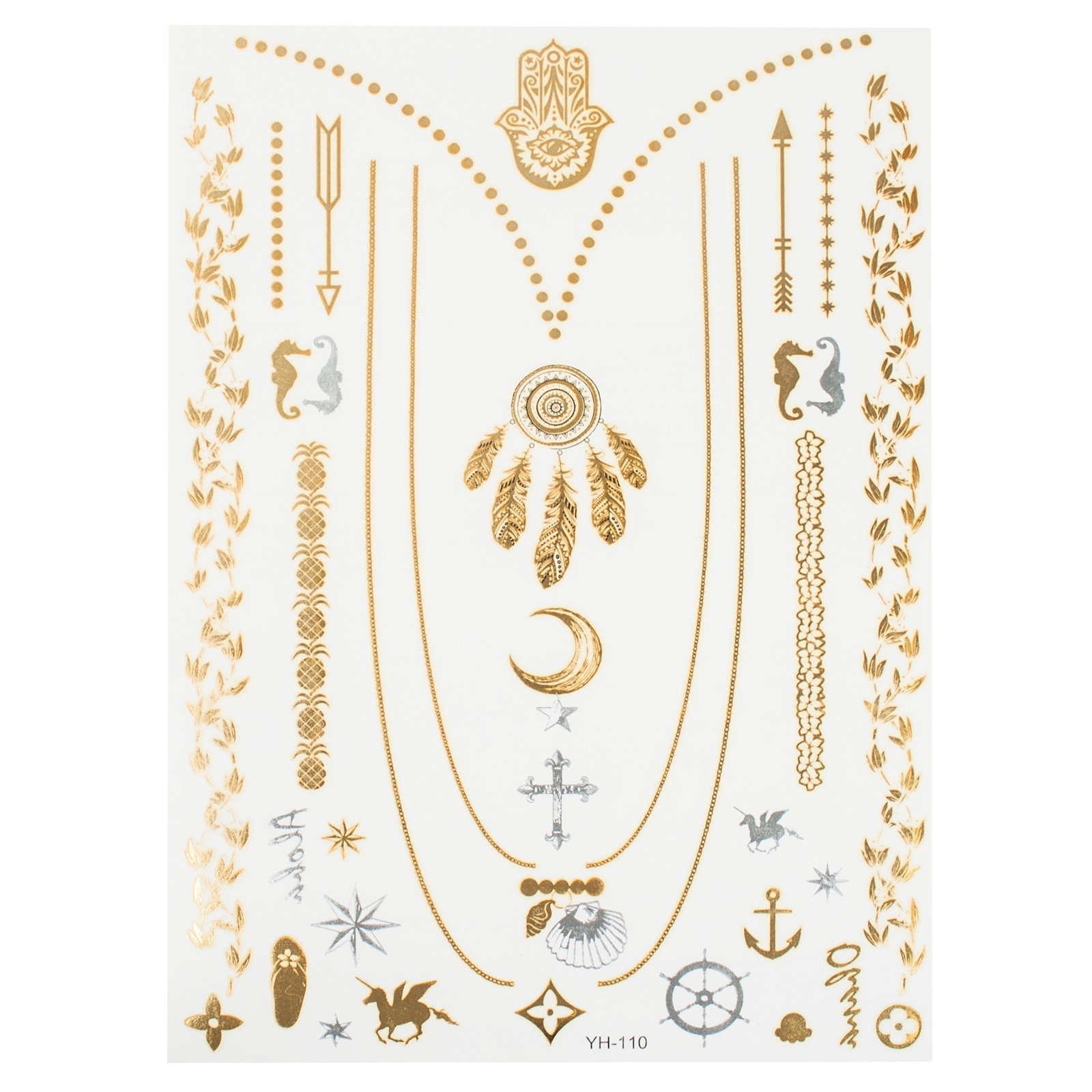 

Tatuaż Tatuaże Bikini Złota Henna Księżyc Lunar