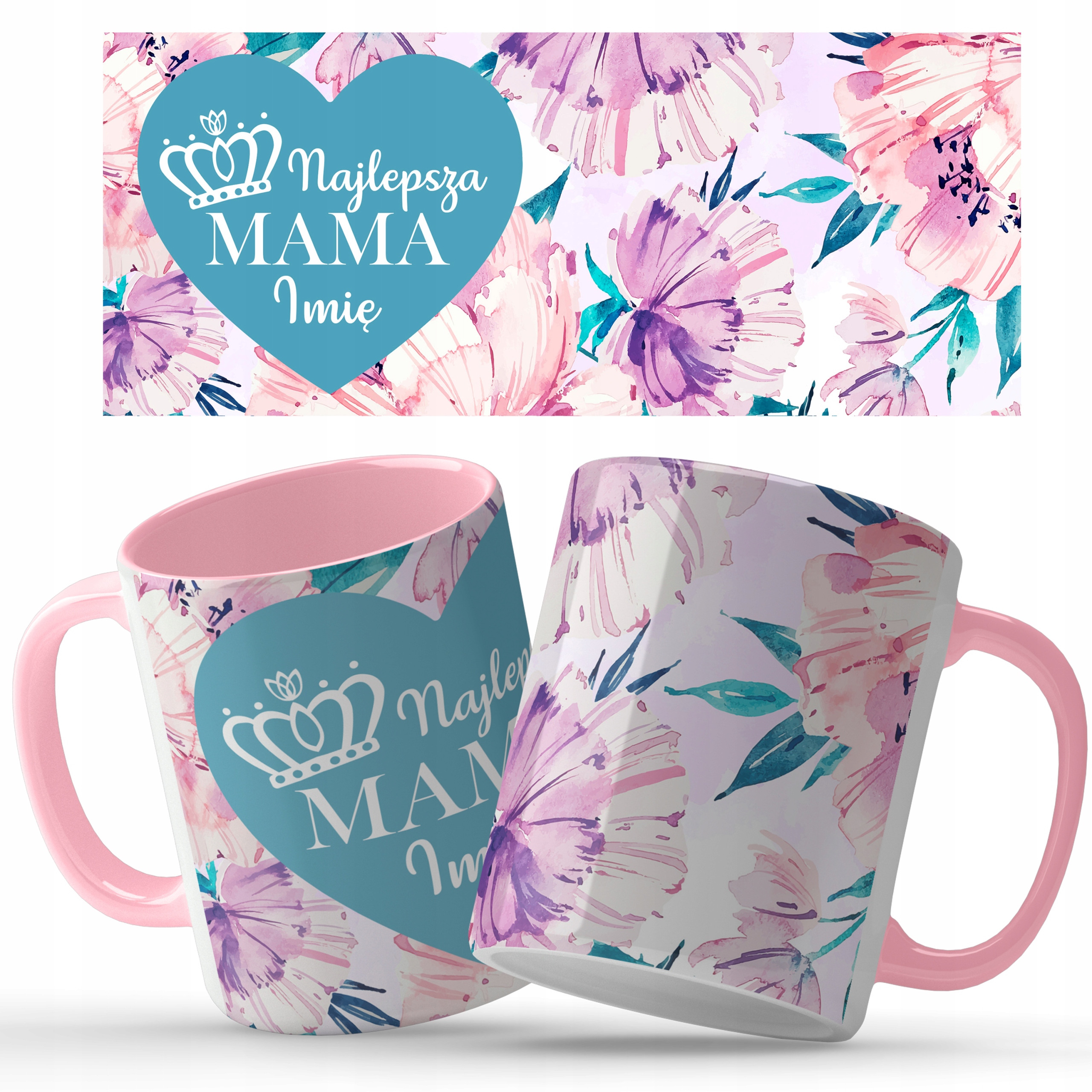

Kubek Róż Na Dzień Mamy Matki Imię